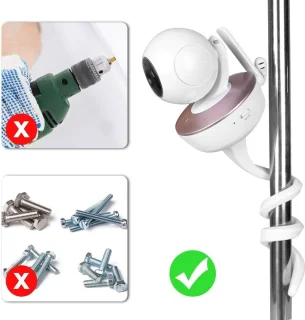 Universele babyfoonhouder voor wandmontage (wit)