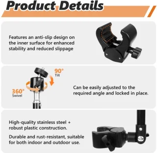 Universele camerahouder voor bewakingscamera's en babyfoons
