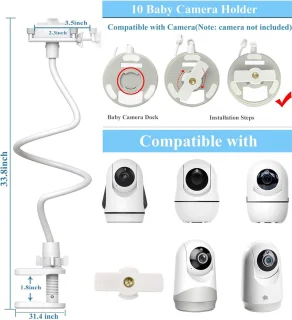 Universele Flexibele Babyfoonhouder voor Wieg en Kast