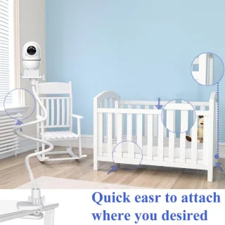 Universele Flexibele Babyfoonhouder voor Wieg en Kast