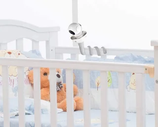 Universele houder - Babyfoon standaard - Camera observeren - Gereedschapsvrije montage - 1/4 inch schroefdraad - Wit