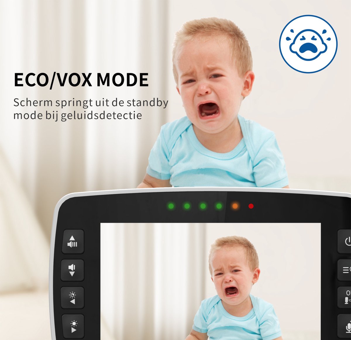 Vendar Babyfoon PRO 4.3 Inch met Camera