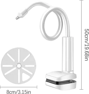 Verstelbare Camerabevestiging - Flexibele Monitorhouder - Babykamer Beveiligen - Boorvrije Installatie - 15 x 10 x 6 cm - Wit