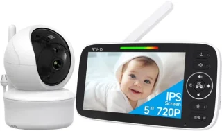 Verte babyfoon met camera 5 inch 720P HD