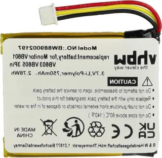 Vervangende Accu Babyfoon 3,7V 750mAh Zwart