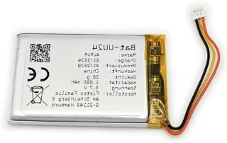 Vervangende accu voor babyfoon, lithium-polymeer 1100 mAh zwart