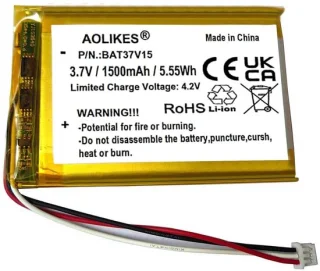 Vervangende batterij voor babyfoon met 4,3- en 5-inch scherm