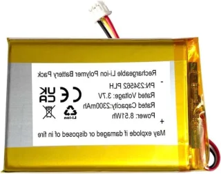 Vervangende LiPo-batterij voor babyfoon 3,7 V 2300 mAh Zwart