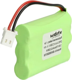Vervangende oplaadbare accu voor babyfoon, 700 mAh, zwart