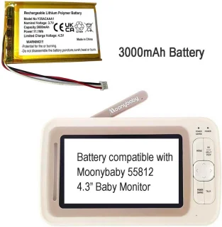 Wat vinden we goed aan de Vervangingsaccu babyfoon 3000mAh 3.7V Zwart