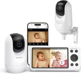 Video babyfoon 2-camera 127 cm scherm