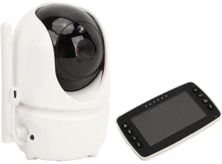 Video babyfoon met babycamera-monitor, wit