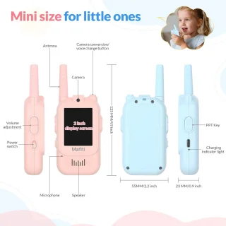 Video-walkietalkies voor kinderen - 2 stuks