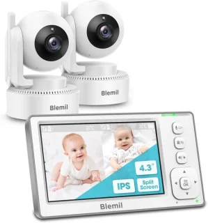 Videobabyfoon 2 camera's 4,3-inch monitor