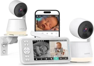 Videobabyfoon met 2 camera's