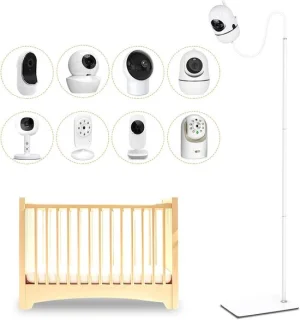 Vloerstandaard voor babycamera 37,5–69 inch Wit