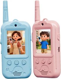 De Walkie Talkie-set voor kinderen - Roze & Blauw in één oogopslag
