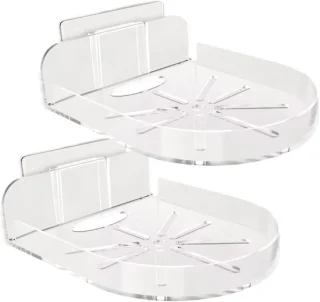 Wandplank babyfoonhouder wit 12x9.5cm
