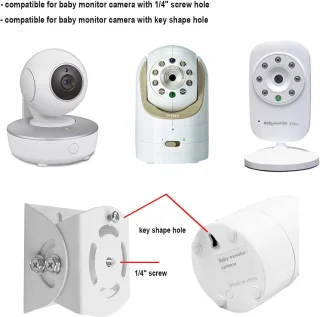 WiTi babyfoon camera wandmontage wit