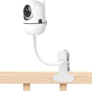 Witte aluminium babyfoonhouder