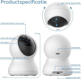 XOOZI Qt32 Babyfoon met Camera en App