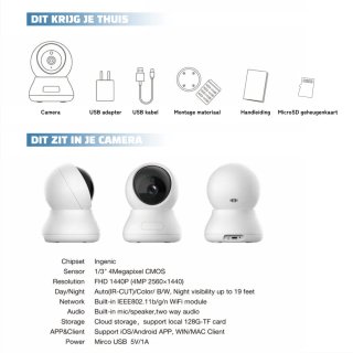 XOOZI Qt32 Babyfoon met Camera en App
