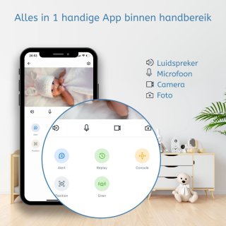 XOOZI Qt64 Babyfoon met Camera en 64GB Geheugenkaart