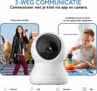 XOOZI Qt64 Babyfoon met Camera en 64GB Geheugenkaart