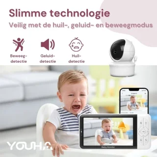 Youha Babyfoon Baby6T met Camera en Kleurenbeeldscherm