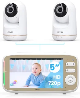 Zevio Babyfoon met 2 Camera's 5 Inch HD Scherm