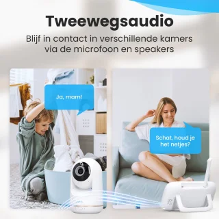 Zevio Babyfoon met 2 Camera's 5 Inch HD Scherm
