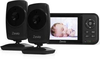 Zevio Comfort Babyfoon met 2 Camera's Zwart