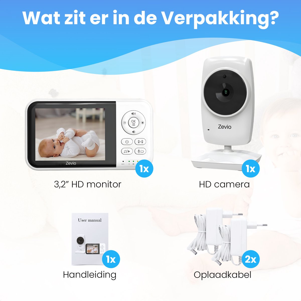 Zevio Comfort Babyfoon met Camera