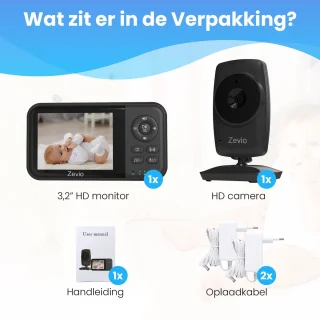 Zevio Comfort Babyfoon Zwart