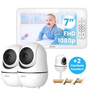 Zevio XL Elite Babyfoon met 2 Camera's en 7 Inch HD Monitor