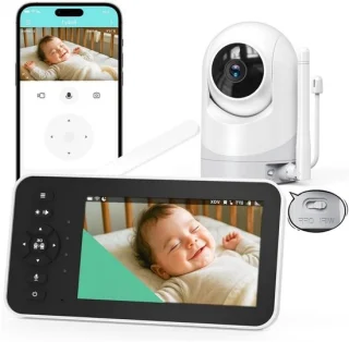 Zolvano baby monitor met camera – babyfoon met app – babycamera – wit