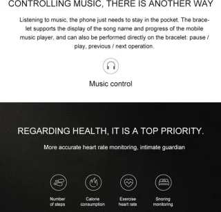 Xiaomi Amazfit Cor 2  - Activity tracker - Zwart
