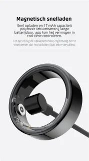 DrPhone RingSense V2 - Smart Ring - Europese ringmaat 59 - IP68 Waterdicht - 24-Uur Hartslagmonitoring – Slaapmonitor – Stappenteller – Mobiele App - Zilver
