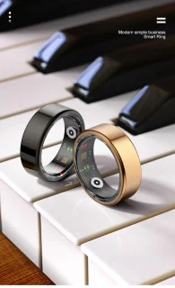 DrPhone RingSense V2 - Smart Ring - Europese ringmaat 59 - IP68 Waterdicht - 24-Uur Hartslagmonitoring – Slaapmonitor – Stappenteller – Mobiele App - Zilver