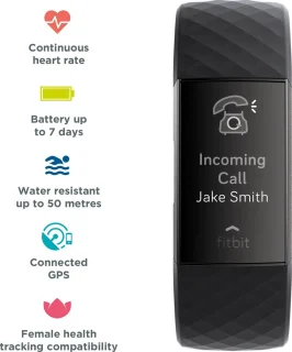 Fitbit Charge 3 activitytracker - zwart