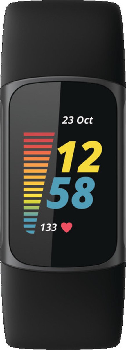 De Fitbit Charge 5 Activity Tracker Zwart in één oogopslag