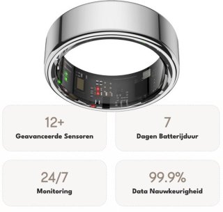 Wat vinden we goed aan de Focus® S1 Slimme Ring - Zilver - Maat 9