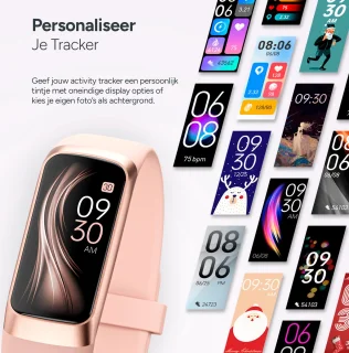 Huvox Stappenteller Horloge Roze