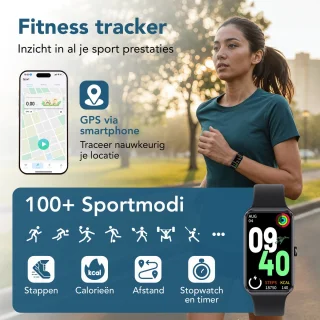 KIMO DIRECT Activity Tracker - Smartwatch - Zwart