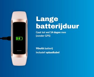 Kiraal Charge Fit Smartwatch Rose Heren Dames