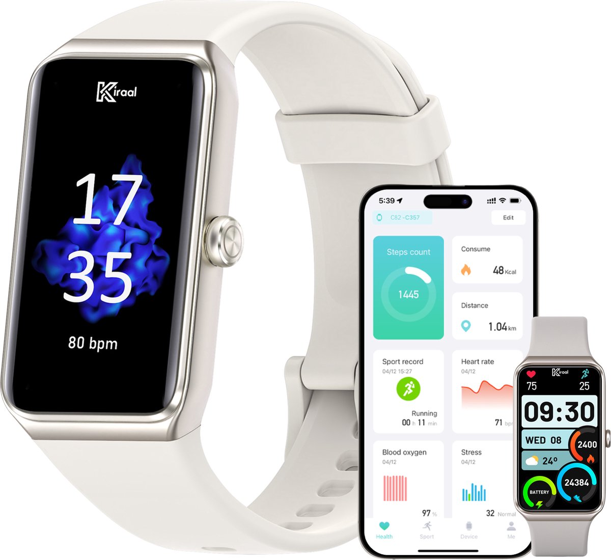 Wat vinden we goed aan de Kiraal Venture Active Zilver Smartwatch
