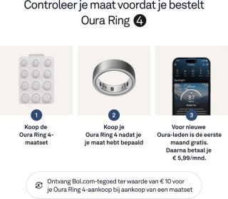 Wat vinden we goed aan de Oura Ring 4 - Brushed Silver - Size 9