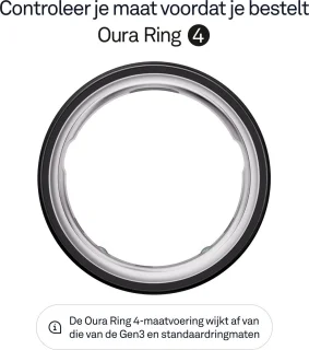 Oura Ring 4 - Zwart - Maat 6