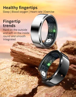 Parya Smart Ring Zwart - EU Maat 60