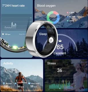 Parya Smart Ring Zwart Maat 62